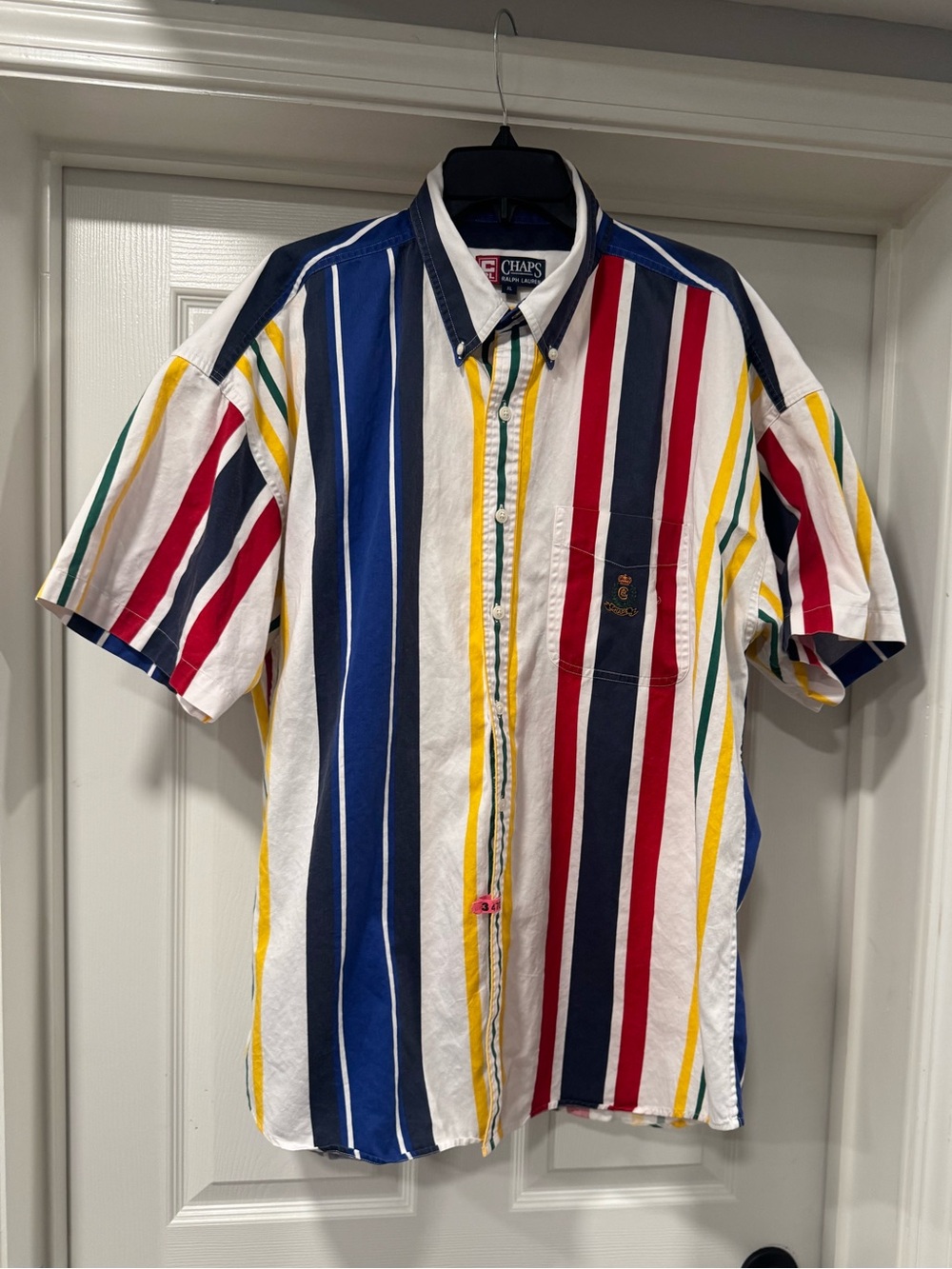 Vintage 90s Chaps Ralph Lauren Colorful Striped Button Down Shirt